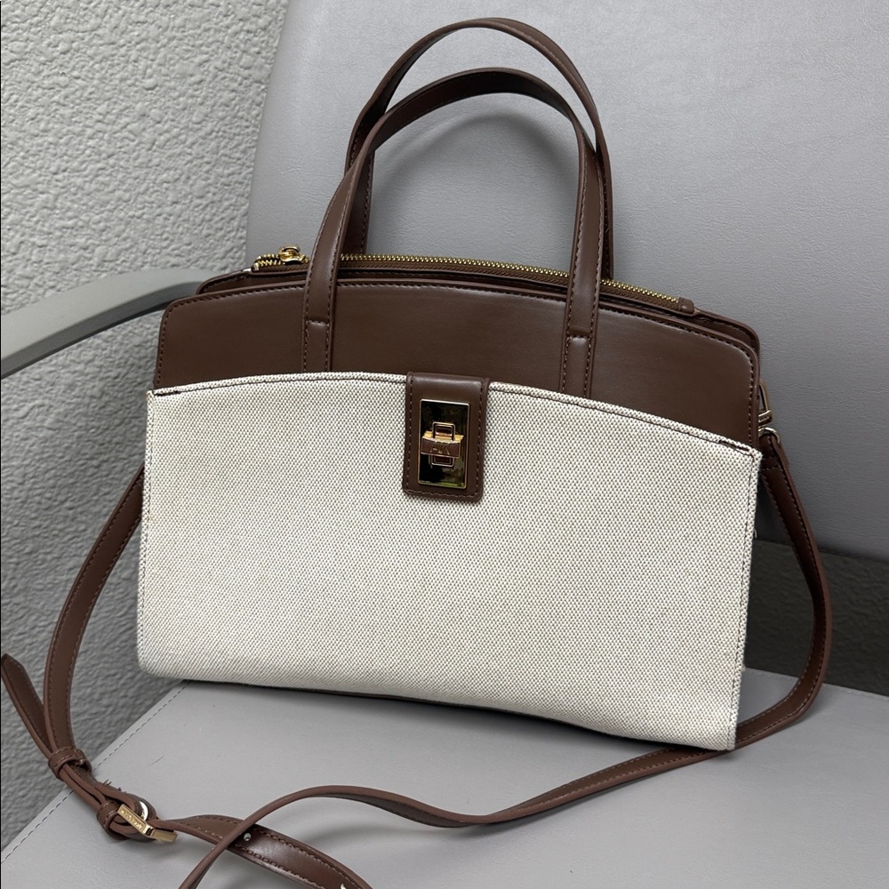 Brown and Cream Handbag-NWOT